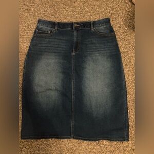 Denim Midi Skirt